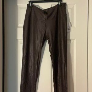 Time and Tru Chocolate Faux Leather Pants